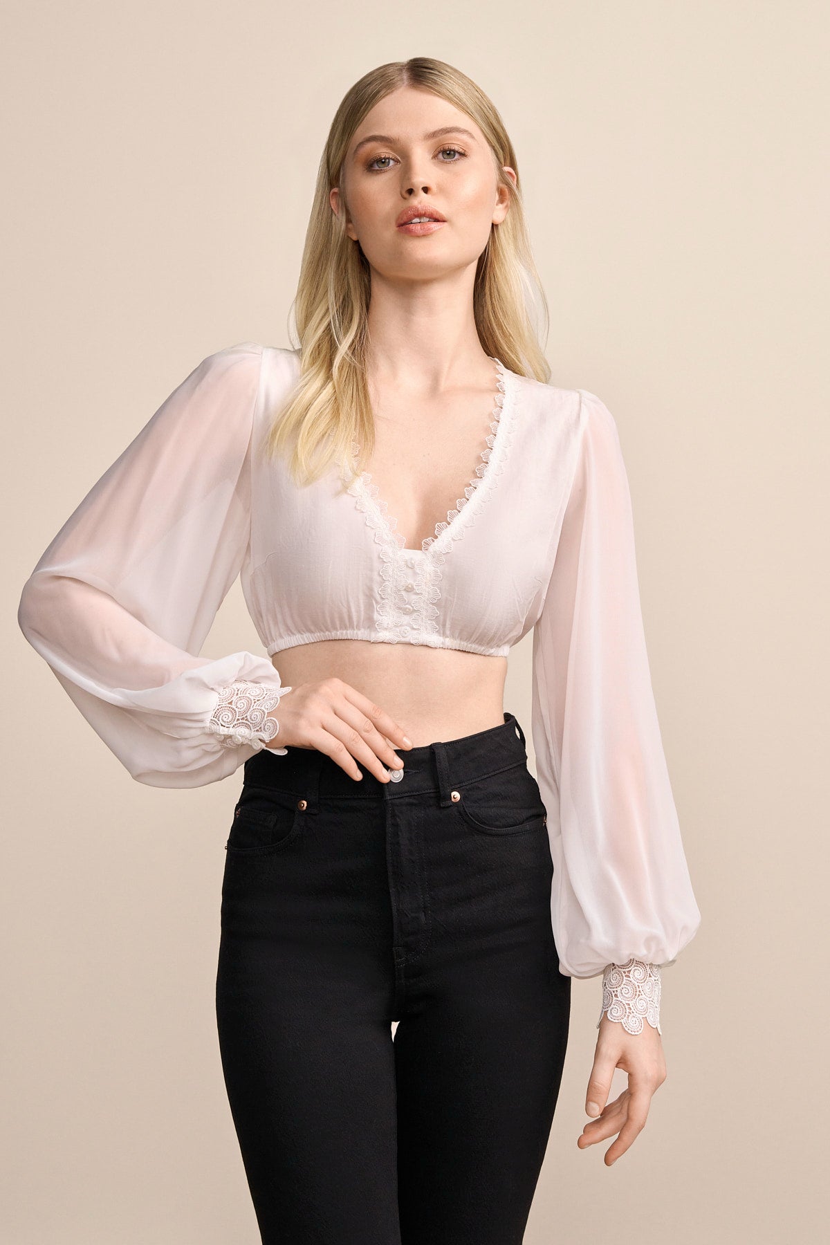 Kruger Hermine dirndl blouse in ecru